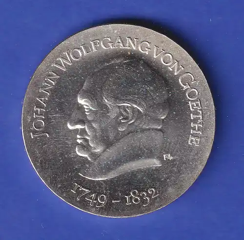 DDR 20-Mark Gedenkmünze 1969 Johann Wolfgang von Goethe stempelglanz 
