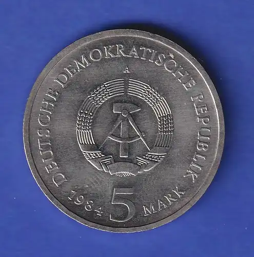 DDR 5 Mark Gedenkmünze 1984 Leipzig Altes Rathaus stempelglanz stg