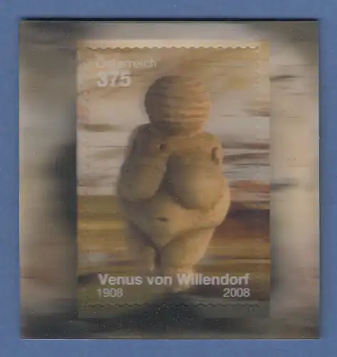 Österreich 2008 3D-Marke Skulptur Venus von Willendorf Mi.-Nr. Block 44 **  