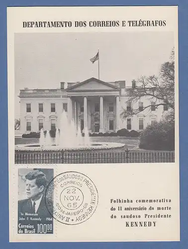 Brasilien 1965 Folhinha Filatélica 2. Jahrestag Ermordung von John F. Kennedy 