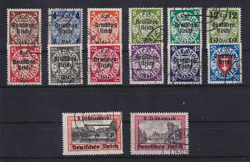 Deutsches Reich 1939 Danzig-Satz Mi.-Nr. 716-729 kpl. gestempelt 