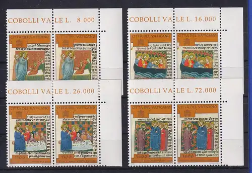 Vatikan 1997 Heiliges Jahr 2000 Mi.-Nr. 1222-1225 Eckrandpaare **