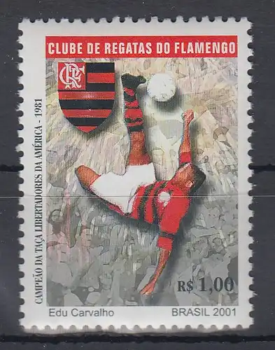 Brasilien 2001 Fussball Clube Flamengo Mi-Nr 3208 **   RHM # C-2430