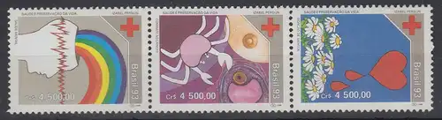 Brasilien 1993 Gesundheit Mi-Nr 2515-17 **   RHM # C-1834-1836