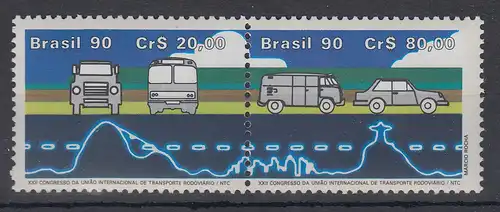 Brasilien 1990 Straßentransport Mi-Nr 2358-59 **   RHM # C-1681-82
