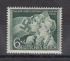 Deutsches Reich 1943 Tag der Verpflichtung der Jugend Mi.-Nr. 843 einwandfrei **