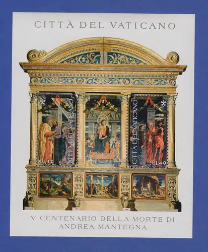 Vatikan Blockausgabe 2006 Mi.-Nr. Block 27 ** Altar Andrea Mantegna