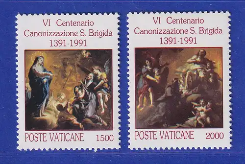 Vatikan 1991 Mi.-Nr. 1038-1039 Satz kpl. **  Heiligsprechung Brigitta