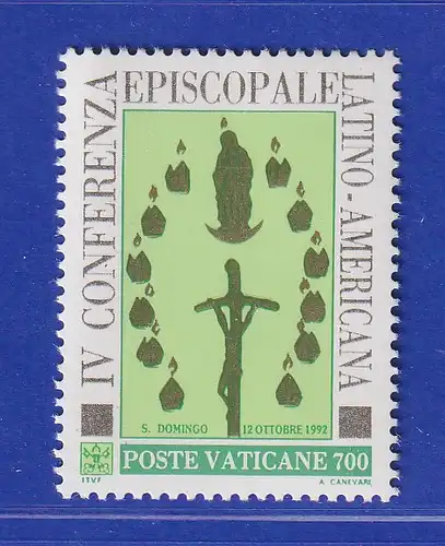 Vatikan 1992 Mi.-Nr. 1070 Einzelmarke ** Bischöfe Santo Domingo