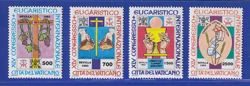 Vatikan 1993 Mi.-Nr. 1093-1096 Satz kpl. ** Eucharistischer Kongress Sevilla