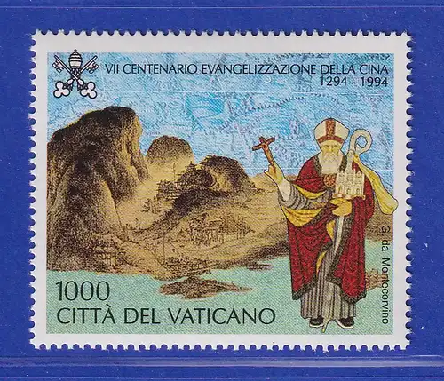 Vatikan 1994 Mi.-Nr. 1127 Einzelmarke ** Johannes von Montecorvino in China 