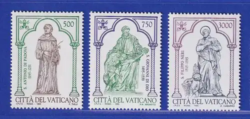Vatikan 1995 Mi.-Nr. 1158-1160 Satz kpl. ** Geburtstage der Heiligen
