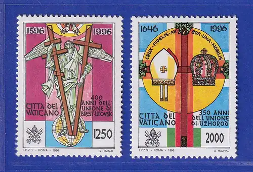Vatikan 1996 Mi.-Nr. 1172-1173 Satz kpl. ** Union von Brest und von Uschgorod
