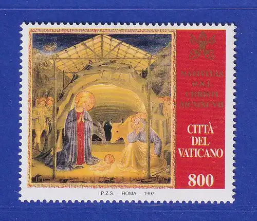 Vatikan 1997 Mi.-Nr. 1233 Einzelmarke ** Weihnachten