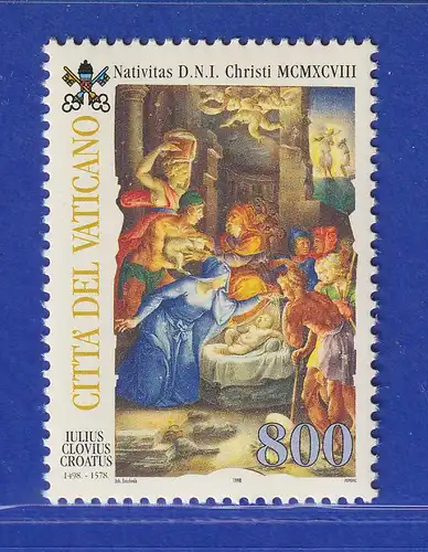 Vatikan 1998 Mi.-Nr.Einzelmarke  ** Weihnachten 
