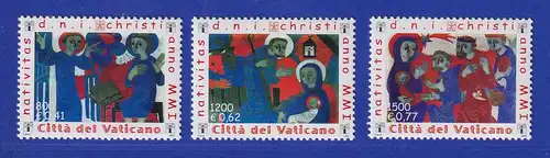 Vatikan 2001 Mi.-Nr. 1390-1392 Satz kpl. ** Weihnachten