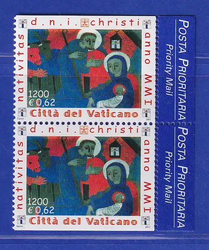 Vatikan 2001 Mi.-Nr. 1391 Paar Du und Do ** Weihnachten