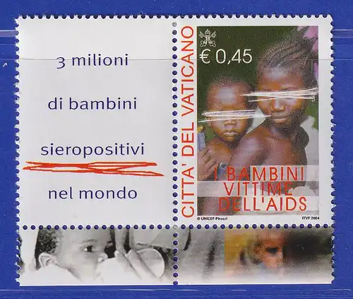 Vatikan 2004 Mi.-Nr. 1488 Sondermarke ** Unterstützung AIDS-geschädigter Kinder