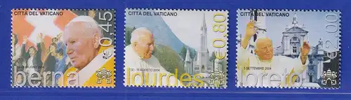Vatikan 2005 Mi.-Nr. 1530-1532 Satz kpl. ** Papst Johannes Paul II.
