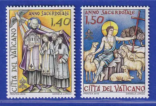 Vatikan 2010 Mi.-Nr. 1671-1672 Satz kpl. ** Jahr des Priesters
