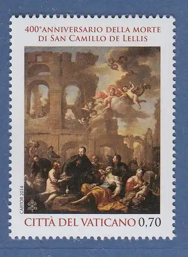 Vatikan 2014 Mi.-Nr. 1818 Sonderrmarke ** hl. Kamillus von Lellis