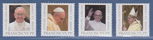 Vatikan 2013 Mi.-Nr. 1766-69 Satz kpl. ** Papst Franziskus