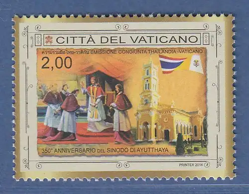 Vatikan 2014 Mi.-Nr. 1817 Sondermarke ** 350 Jahre Synode von Ayutthaya Thailand