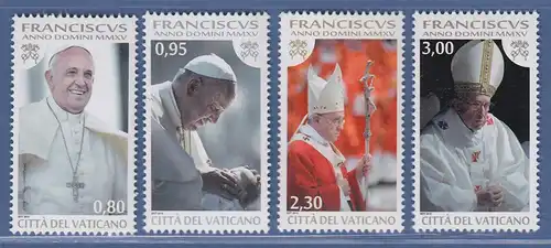Vatikan 2015 Mi.-Nr. 1827-1830  Satz kpl. ** Pontifikatsjahr Papst Franziscus
