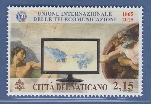 Vatikan 2015 Mi.-Nr. 1837 Sondermarke ** 150 Jahre Internationale Fernmeldeunion