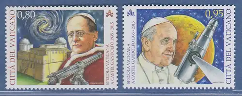 Vatikan 2015 Mi.-Nr. 1850-1851 Satz kpl. ** Vatikanische Sternwarte