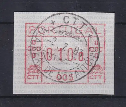 Portugal Frama-ATM 1981 Aut.-Nr. 005 vom OA und Orts-O 2.2.83, Wert 010,0