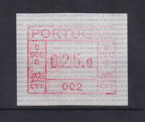 Portugal Frama-ATM Aut.-Nr.002 Wert 025,0 postfrisch **