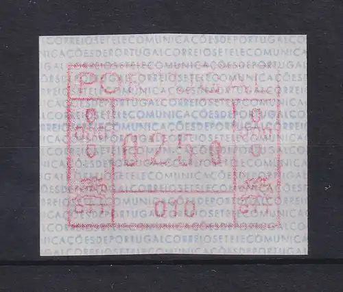 Portugal Frama-ATM Aut.-Nr.010 Wert 025,0 postfrisch ** Papier B Zylindernaht !