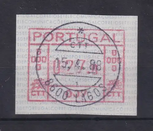 Portugal Frama-ATM Aut.-Nr.007 Wert 027,0 mit Letzttags-O 15.4.88