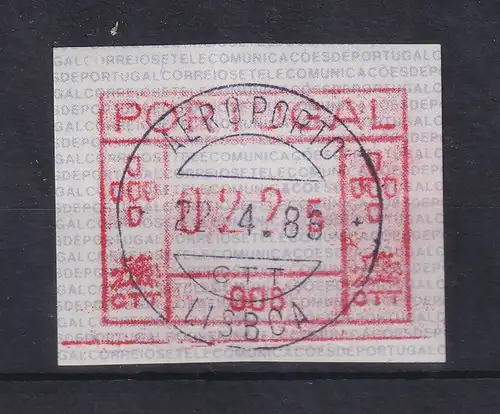 Portugal Frama-ATM Aut.-Nr. 008 Wert 022,5 mit Stempel 22.4.86