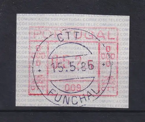 Portugal Frama-ATM Aut.-Nr. 009 Wert 052,5 mit O FUNCHAL 15.5.86