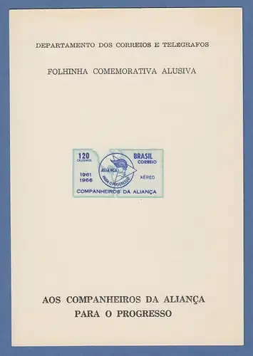 Brasil 1966 Folhinha Filatélica Alianca para o Progresso nova