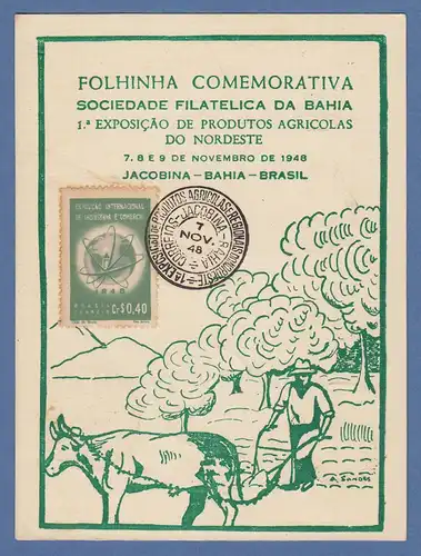 Brasilien 1948 Folhinha  1° exposicao de produtos agricolas do nordeste Jacobina