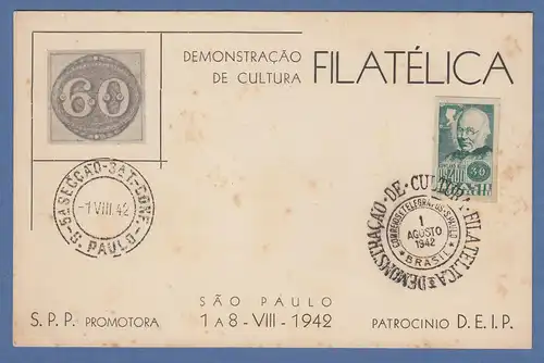 Brasil 1942 Folhinha demonstracao de cultura filatelica Sao Paulo