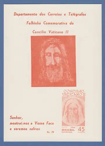 Brasilien 1966 Folhinha Filatélica 2. Vatikanisches Konzil , ungestempelt