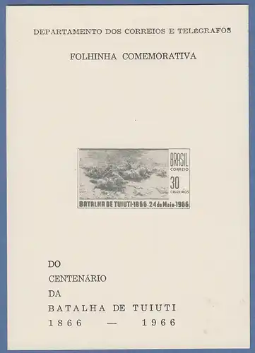 Brasilien 1966 Folhinha Filatélica Batalha de Tuiuti , ungestempelt