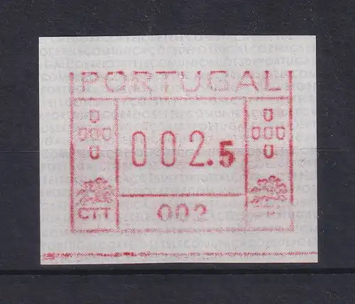 Portugal Frama-ATM Aut.-Nr. 004 vom OA ohne Oberlinie **