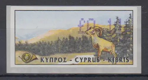 Zypern Amiel-ATM 1999, Mi-Nr. 3  Wert 0,11 **
