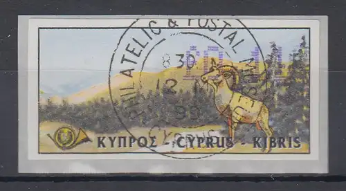 Zypern Amiel-ATM 1999  Mi-Nr. 3  Wert 0,11 mit Ersttags-O 