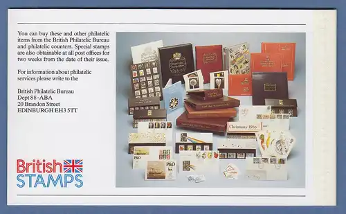 Großbritannien 1988 Prestige-Markenheftchen THE FINANCIAL TIMES  MH 81