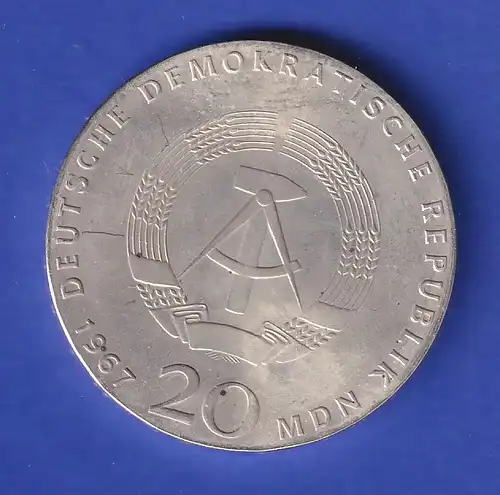 DDR 20 Mark Gedenkmünze 1967 Wilhelm von Humboldt 