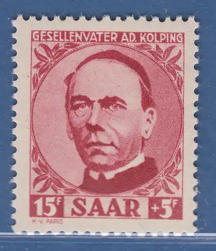 Saar 1950 Sondermarke Gesellenvater Adolf Kolping Mi.-Nr. 289 ** 