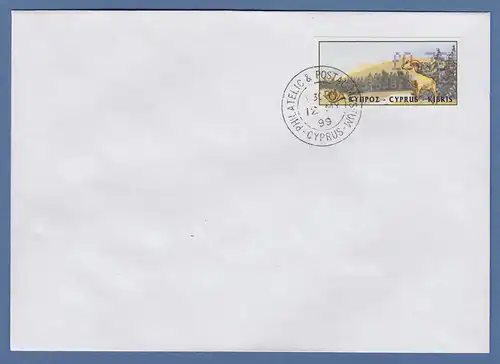 Zypern Amiel-ATM 1999 Mi-Nr. 3 Wert 0,75 auf blanco-FDC