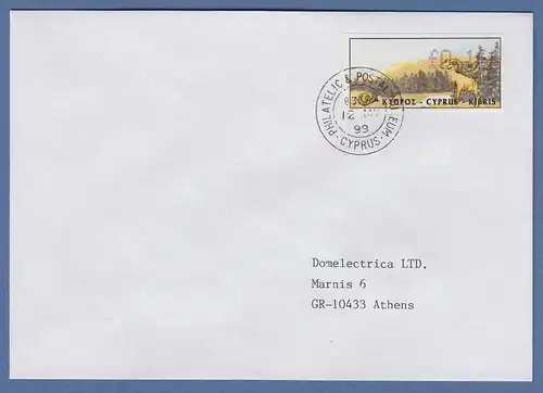 Zypern Amiel-ATM 1999 Mi-Nr. 3 Wert 0,16 auf adressiertem FDC