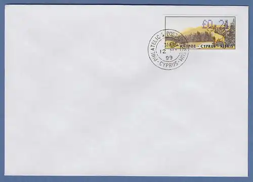 Zypern Amiel-ATM 1999 Mi-Nr. 3 Wert 0,31 auf blanco-FDC